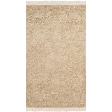 Safavieh Tibetan Hand Knotted Rectangle RugGreen & Gold 4 x 6 ft. TB102D-4